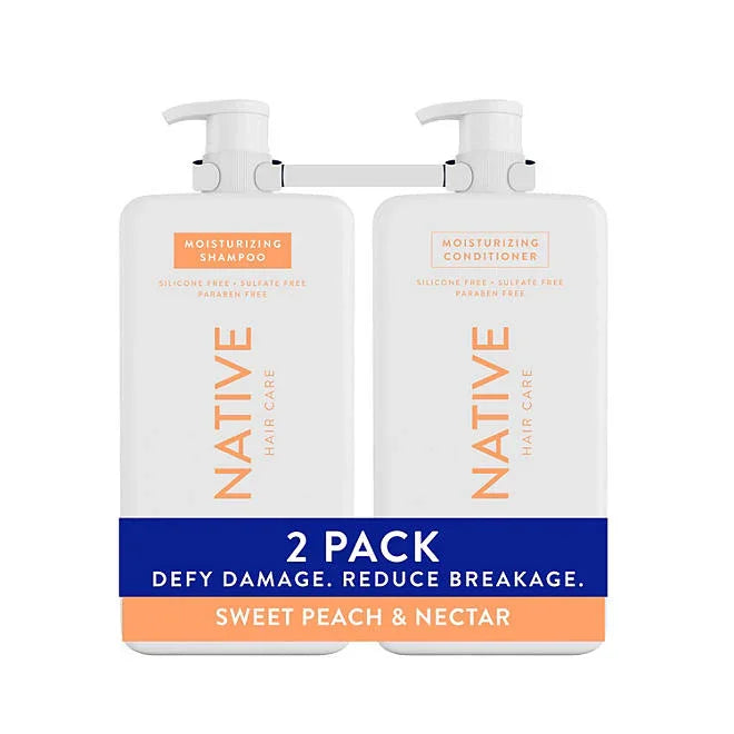 Native Sweet Peach & Nectar Antibreakage Shampoo & Conditioner 2pk