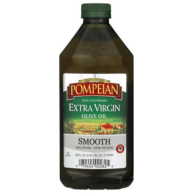 Pompeian Smooth Extra Virgin Olive Oil, (2 Liters)