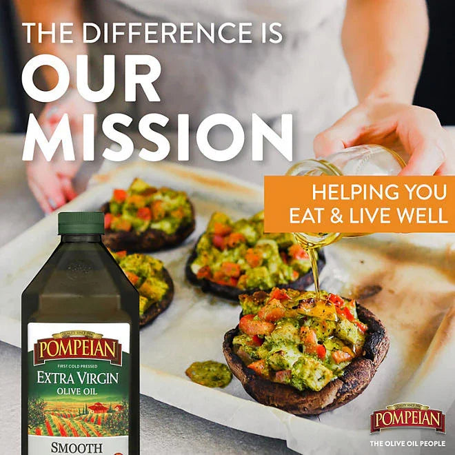 Pompeian Smooth Extra Virgin Olive Oil, (2 Liters)