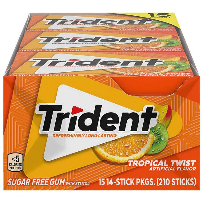 Trident Tropical Twist Sugar Free Gum