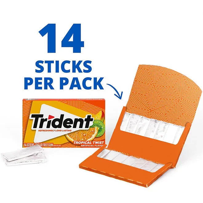 Trident Tropical Twist Sugar Free Gum