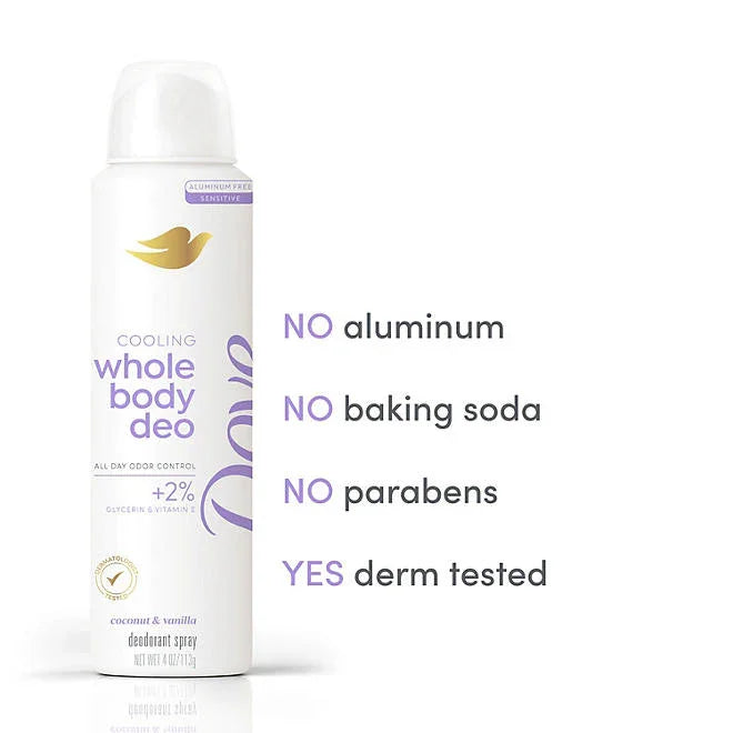 Dove Whole Body Deodorant  Aluminum Free