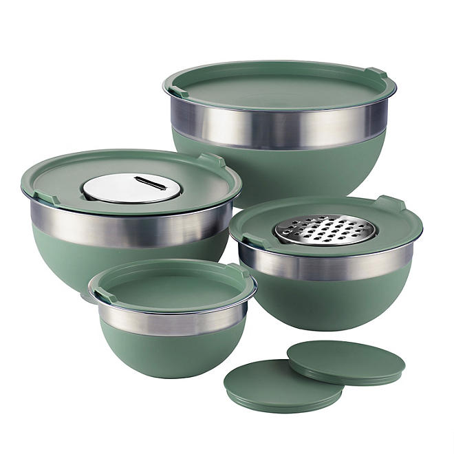 Tramontina 10 Pc Covered Stainless Steel Mixing Bowl Set