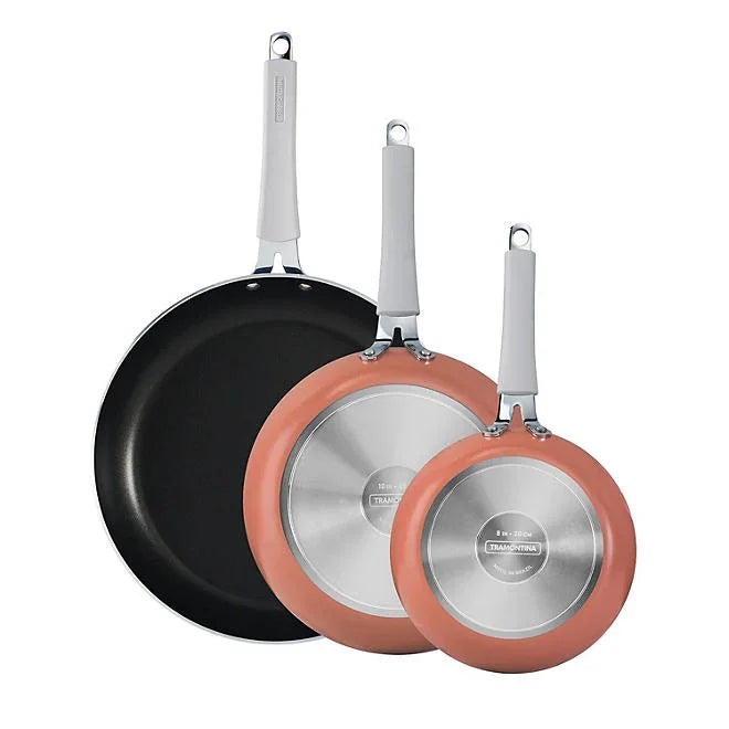 Tramontina 3 Pk  Fry Pans (different colors)
