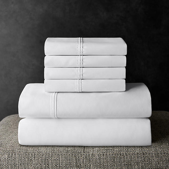 6 Piece 700 Thread Count Queen Size Bed Sheet Set