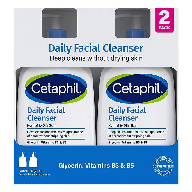 Cetaphil Daily Facial Cleanser (20 oz., 2 pk.)