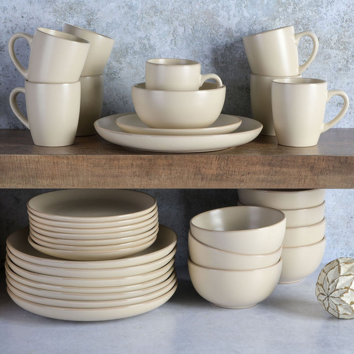 Gibson Home 32-Piece Essential Round Dinnerware Set,