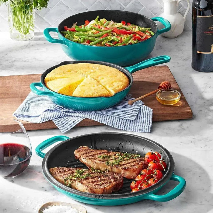 3-Piece Enamel Cast Iron Set - ShopUSA - Kenya