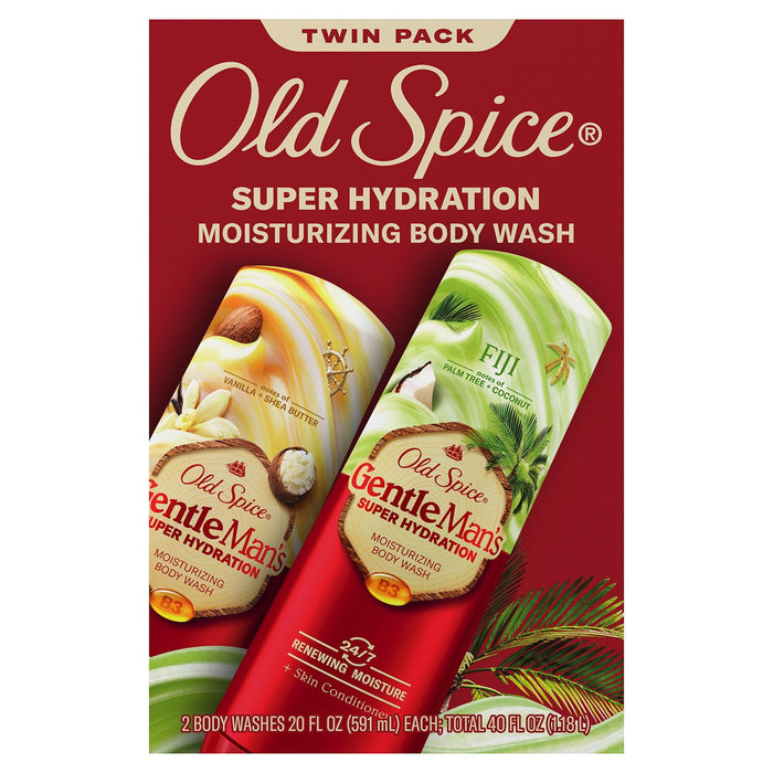 Old Spice Gentle Man's Super Hydration Body Wash, 2pk.