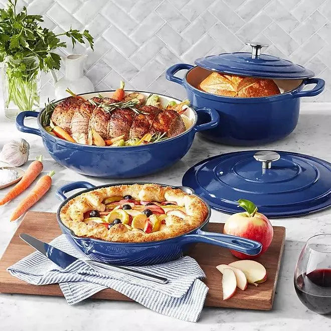 5-Piece Enamel Cast Iron Set - ShopUSA - Kenya