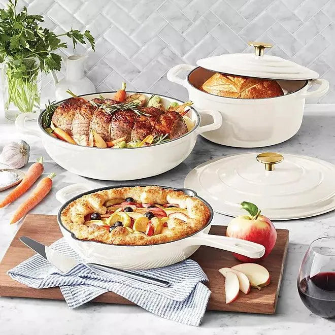 5-Piece Enamel Cast Iron Set - ShopUSA - Kenya