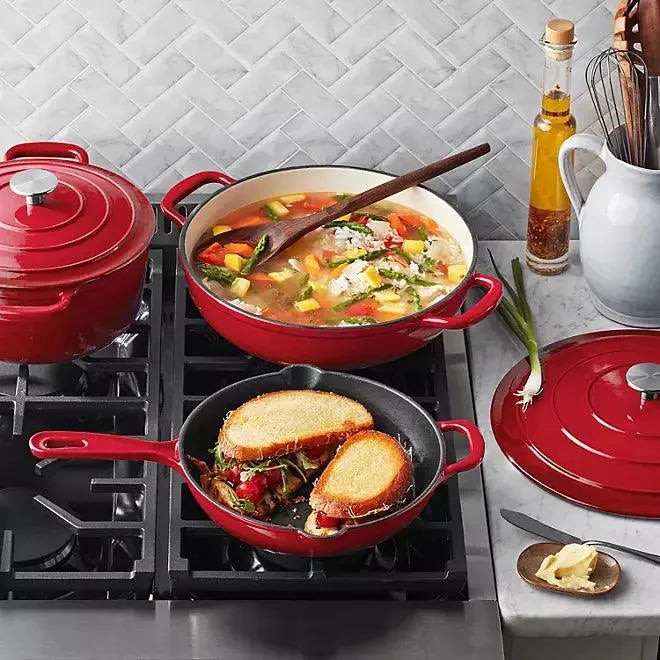 5-Piece Enamel Cast Iron Set - ShopUSA - Kenya