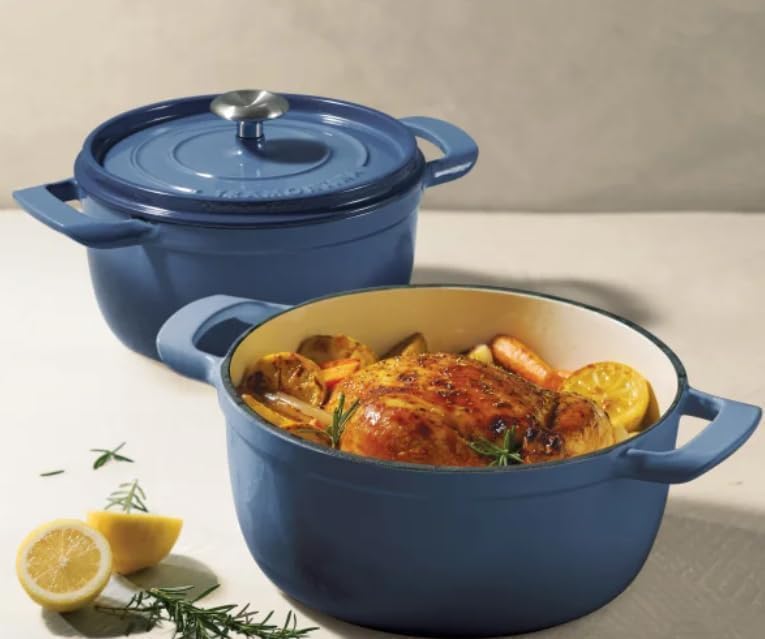 Tramontina Cast Iron Round Dutch Oven, 4-quart and 6-quart