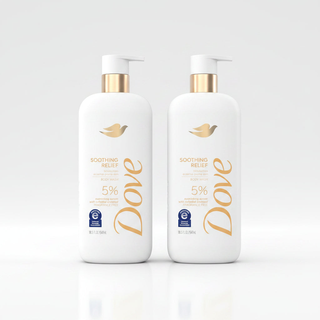 Dove Fragrance Free Body Wash Soothing Relief (2 Pack)