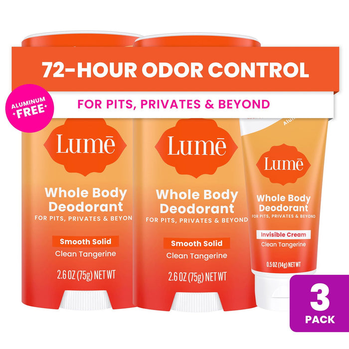 Lume Whole Body Solid Deodorant Stick & Mini Cream Set