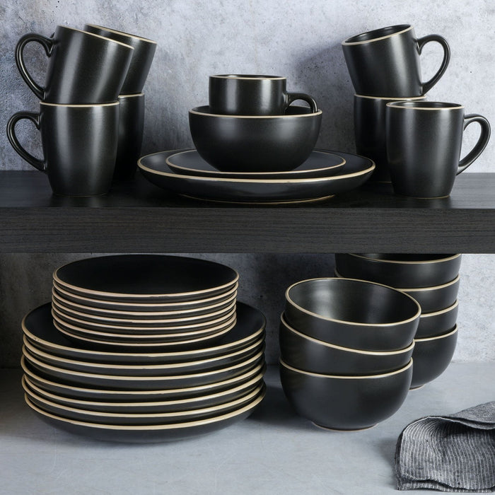 Gibson Home 32-Piece Essential Round Dinnerware Set,
