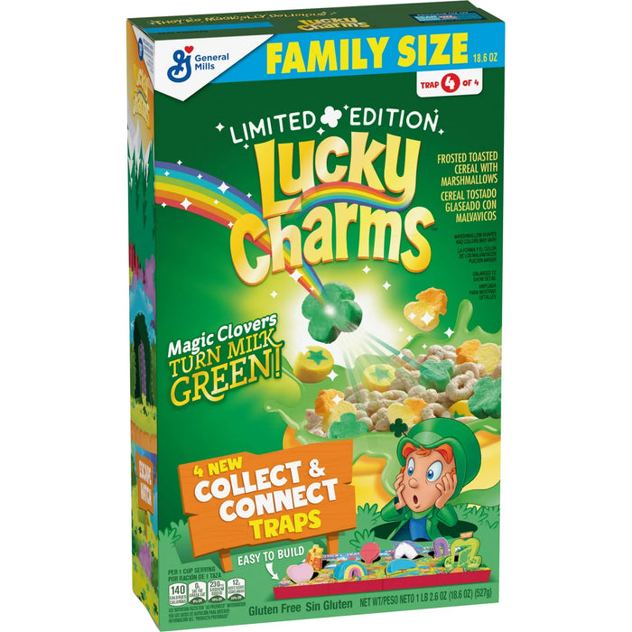 Lucky Charms Kids Breakfast Marshmallows Cereal (Gluten Free ) (2 Boxes)