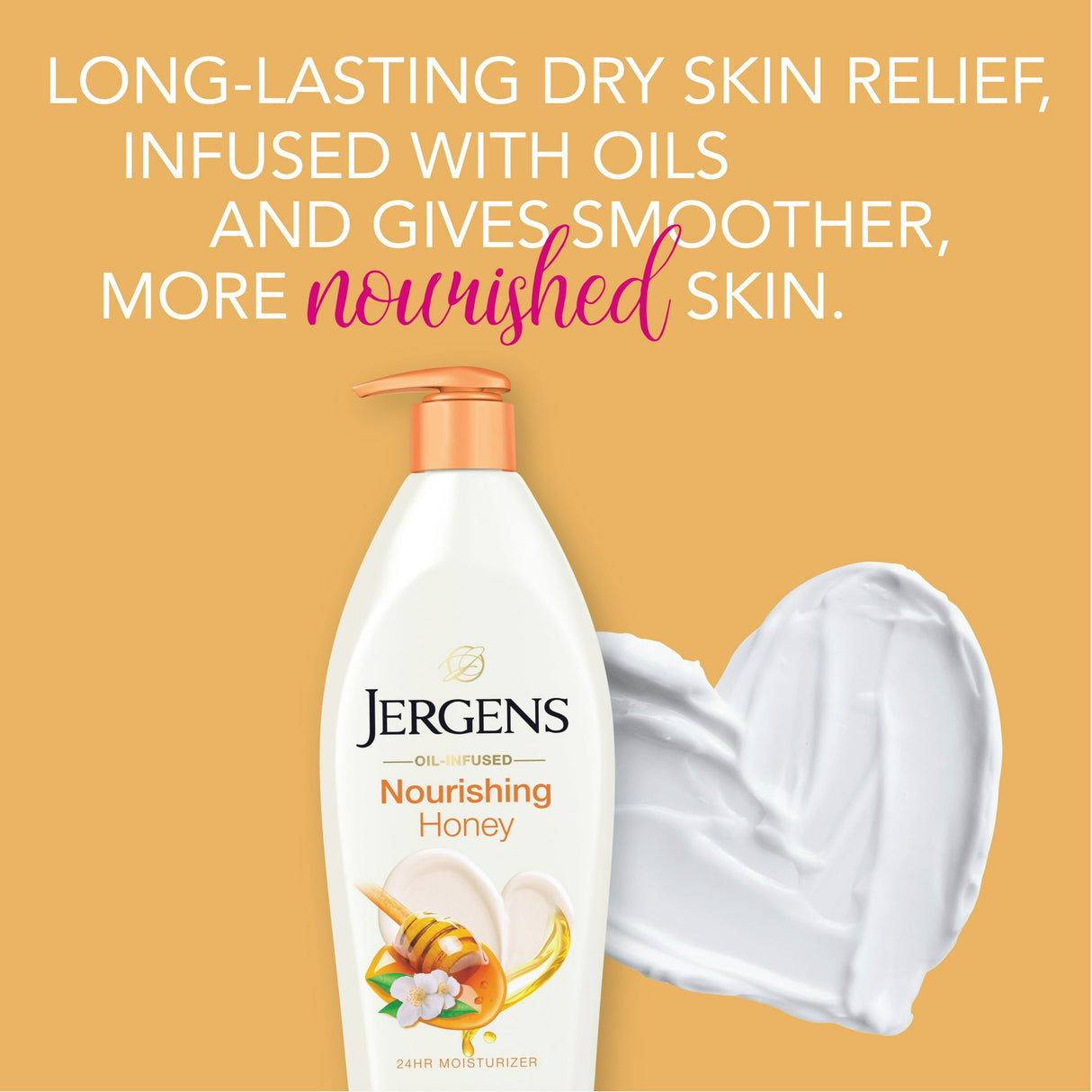 Jergens with Nourishing Honey Moisturizer Lotion for Dry Skin