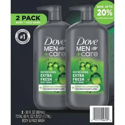 Dove Men+Care Body & Face Wash Gel, Extra Fresh - ShopUSA - Kenya