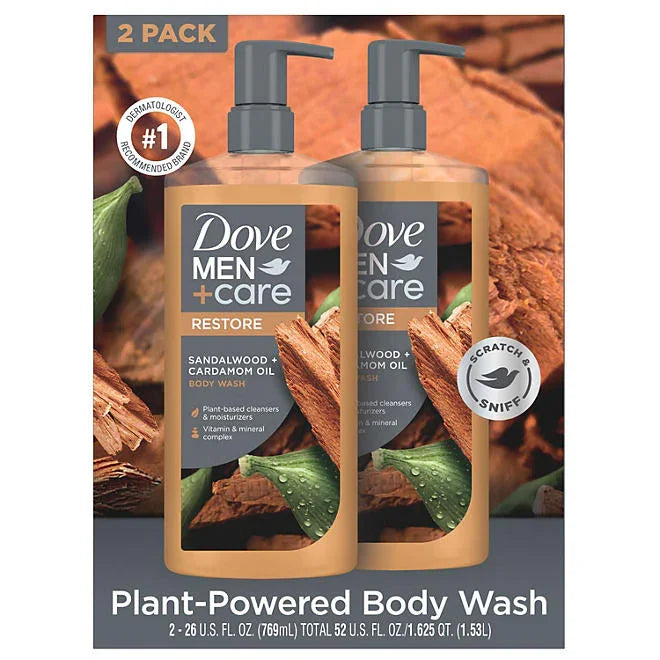 DOVE MEN CARE Body Wash Sandalwood Cardamom Oil
