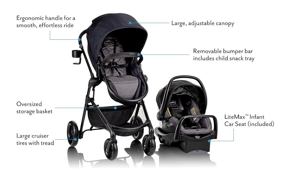 Evenflo Infant Car Seat, Casual Gray