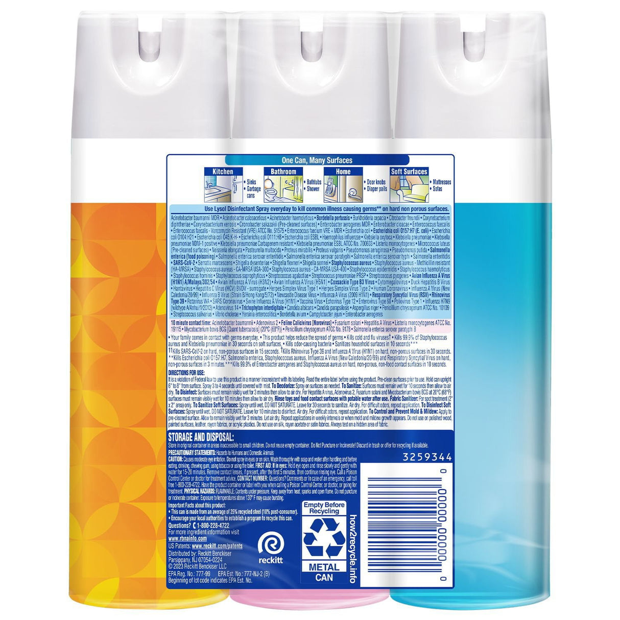 LYSOL Disinfecting Spray, Assorted Pack (3 pack)
