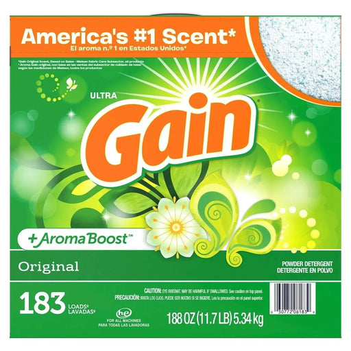 Gain Ultra Powder Laundry Detergent, Original 5.34 Kgs, 183 loads - ShopUSA - Kenya