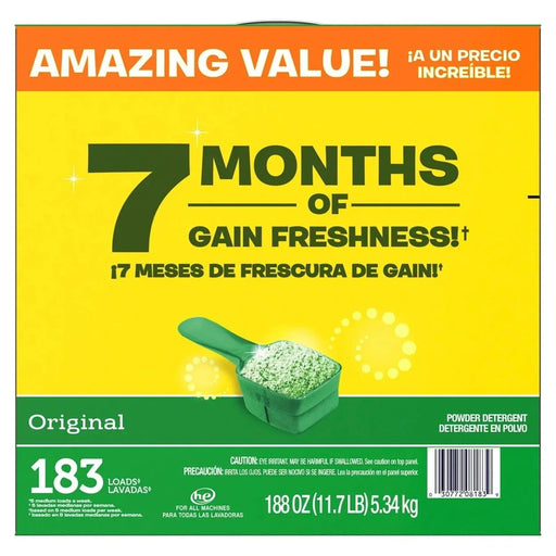 Gain Ultra Powder Laundry Detergent, Original 5.34 Kgs, 183 loads - ShopUSA - Kenya