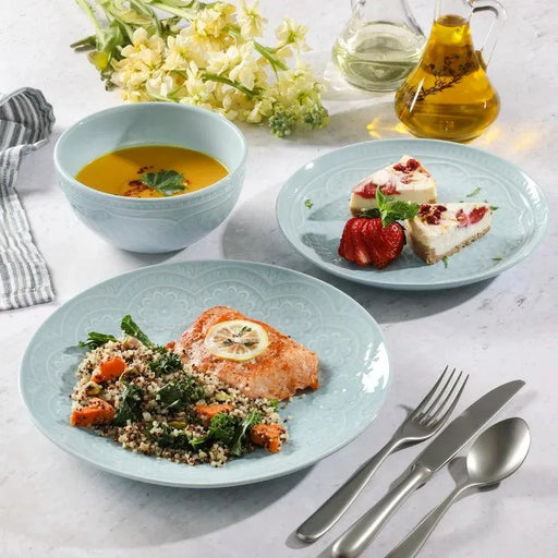 Gibson Elite 18-Piece Transparent Glaze Alemany Dinnerware Set - ShopUSA - Kenya