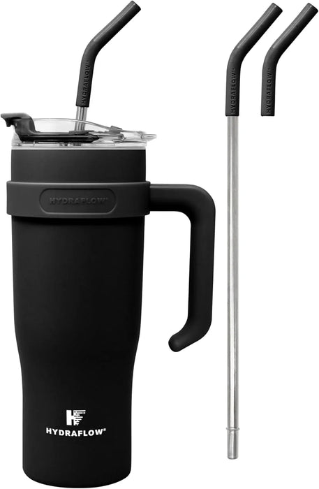 Hydraflow Double Wall Stainless Steel Tumbler with Handle (Choose Color) - ShopUSA - Kenya