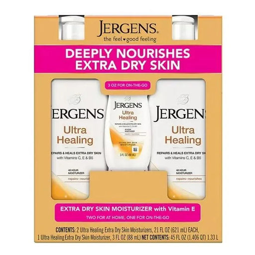 Jergens Ultra Healing Extra Dry Skin Moisturizer (2 pk. + 3 oz.) - ShopUSA - Kenya