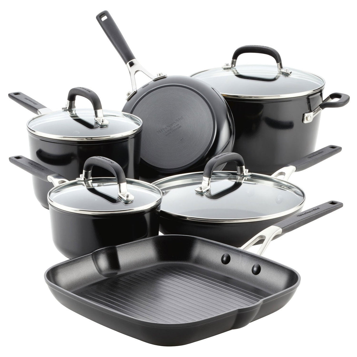 KitchenAid 10-piece Hard Anodized Ceramic Cookware Set (choose)