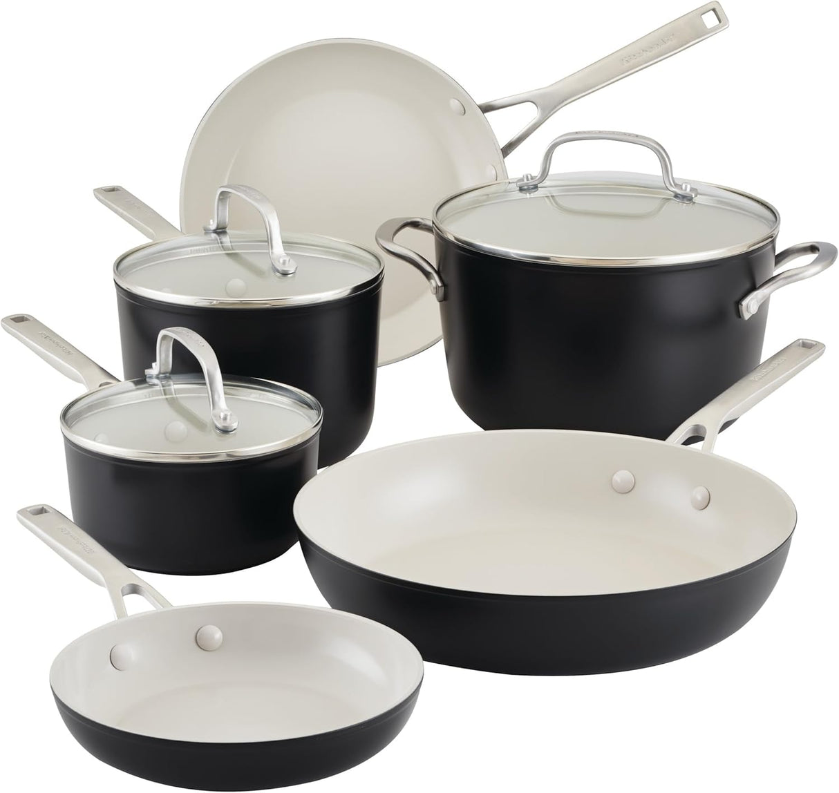 KitchenAid 10-piece Hard Anodized Ceramic Cookware Set (choose)