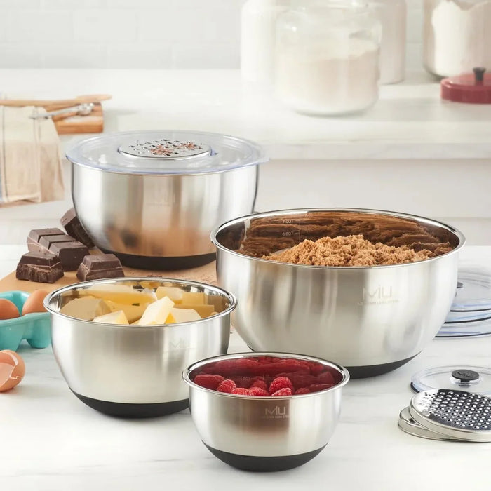 MIU Stainless Steel Mixing Bowls with Graters, - ShopUSA - Kenya