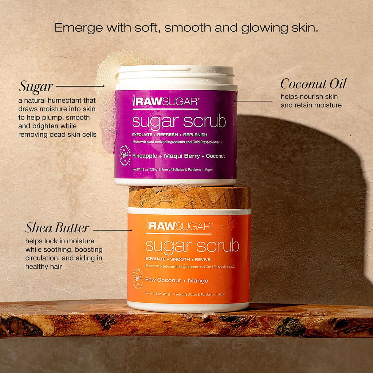 Raw Sugar Exfoliating Scrub Set in Kenya - Natural Body Scrub