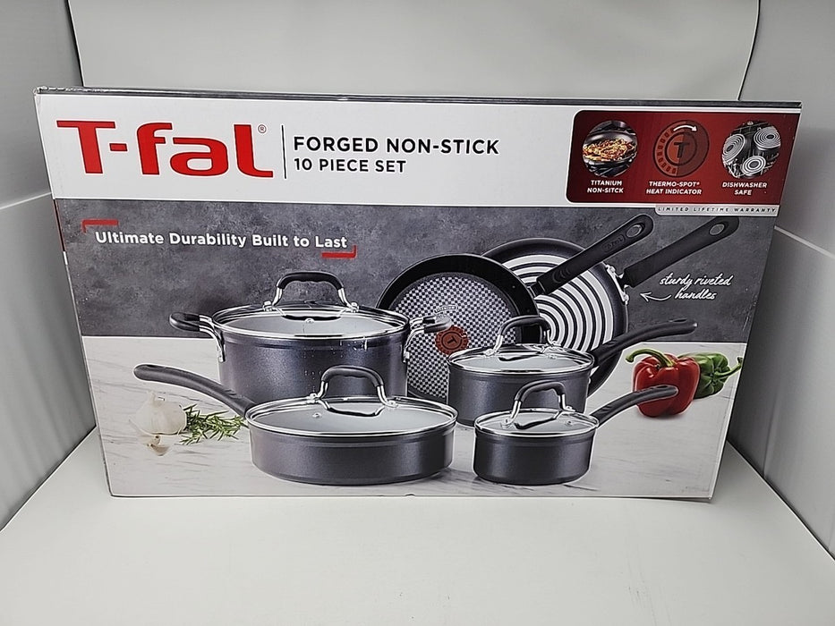 T-fal 10-Piece Forged Non-Stick Cookware Set