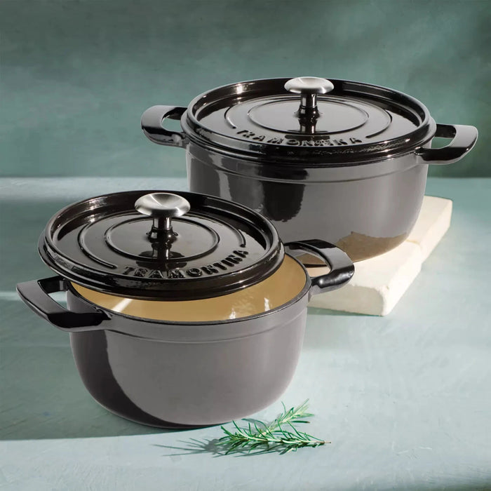 Tramontina Cast Iron Round Dutch Oven, 4-quart and 6-quart