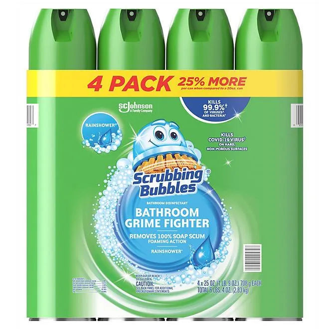 Scrubbing Bubbles Foaming Bathroom Cleaner, Rainshower (4 pk) - ShopUSA - Kenya