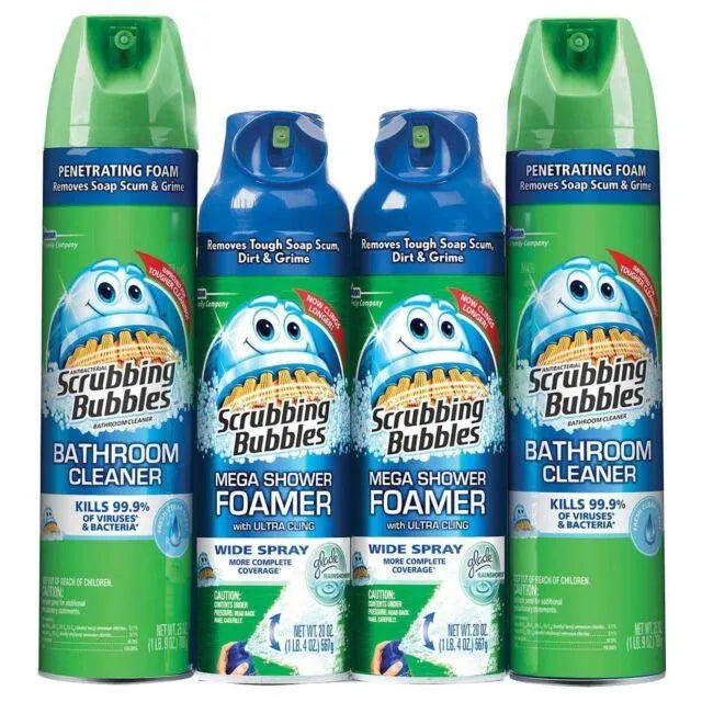Scrubbing Bubbles Foaming Bathroom Cleaner, Rainshower (4 pk) - ShopUSA - Kenya
