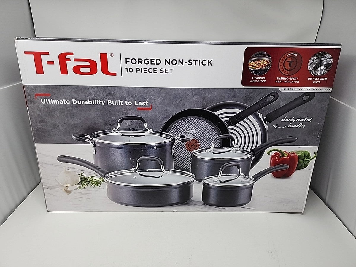 T-fal 10-Piece Forged Non-Stick Cookware Set