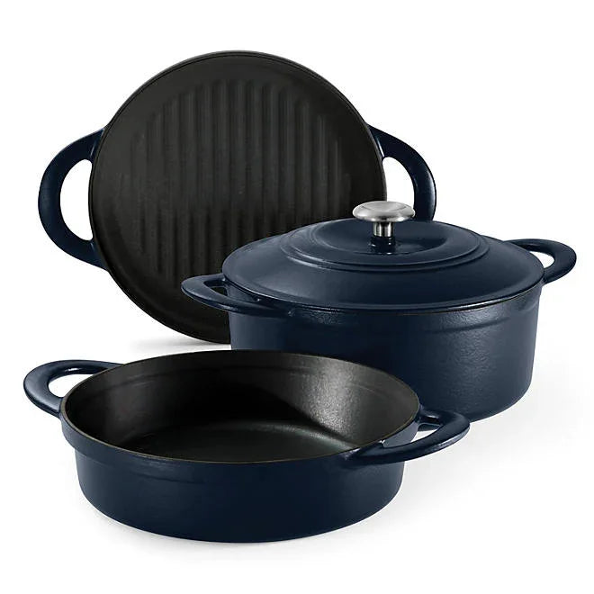 Tramontina 4-Piece Stackable Enamel Cast Iron Cookware Set - ShopUSA - Kenya