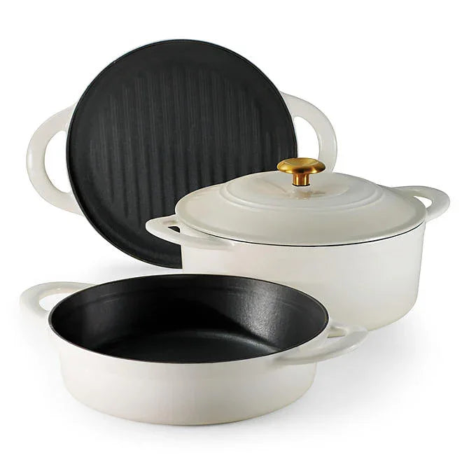 Tramontina 4-Piece Stackable Enamel Cast Iron Cookware Set - ShopUSA - Kenya