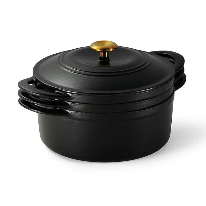 Tramontina 4-Piece Stackable Enamel Cast Iron Cookware Set - ShopUSA - Kenya