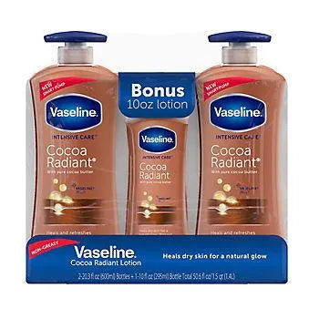 Vaseline Intensive Repair Cocoa Radiant Body Lotion, 2 pk./20.3 fl. oz. with Bonus Bottle, 10 oz. - ShopUSA - Kenya