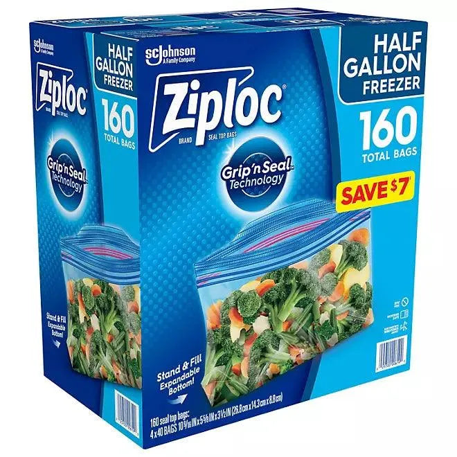 Ziploc Half Gallon Freezer Bags (160 ct.) - ShopUSA - Kenya