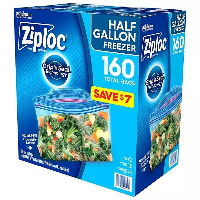 Ziploc Half Gallon Freezer Bags (160 ct.) - ShopUSA - Kenya