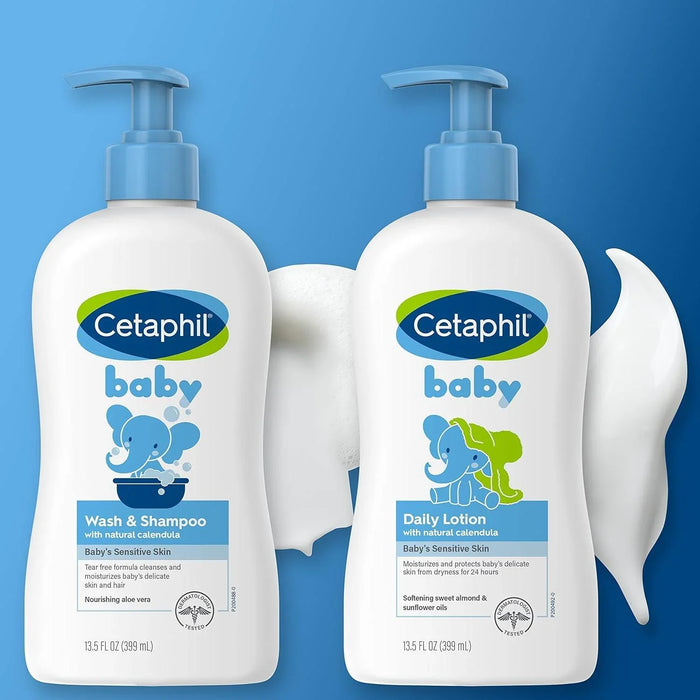 Cetaphil Baby Wash & Shampoo Plus Body Lotion, Head to Toe 2-PacK - ShopUSA - Kenya