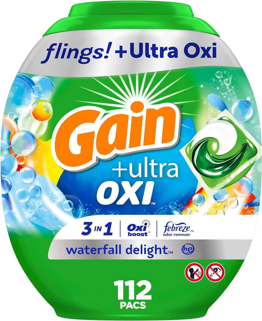 Gain flings Ultra Oxi Laundry Detergent Pacs, 112 Count, - ShopUSA - Kenya