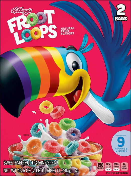 Kellogg's Froot Loops Cereal for kids (2 Pack) - ShopUSA - Kenya