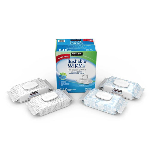 Kirkland Signature Flushable Wipes, Fragrance Free, 640-count - ShopUSA - Kenya